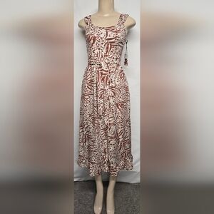 Sincerely Jules XS New Sleeveless Smocked Sun Dress Summer Animal Print